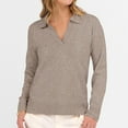 thumbnail image 6 of Women's V Neck Long Sleeve Sweater Lightweight Fashion Casual Knit Pullover, 6 of 9