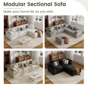 The Magic Home 79 Sofa Couch, Cloud Modular Sectional Sofa, Linen Loveseat Modern Comfy Cloud Sofa for Living Room, Apartment, Small Space, Washable Replaceable Covers, 2 Seater Grey Couch
