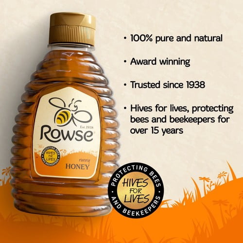 Rowse Pure & Natural Honey 680g, British Import (Pack of 2)