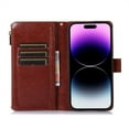 thumbnail image 5 of ELEHOLD for iPhone XS Max Wallet Case with 9 Card Holders Zipper Pocket Kickstand Soft PU Leather Flip Shockproof Protective Cover with Wrist Strap Business Style for Women Men,brown, 5 of 8