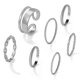 thumbnail image 2 of 7 unids/set anillos de dedo Punk anillo de cola de articulación de hebilla de Metal para mujer (plata) Tmvgtek Para estrenar, 2 of 7