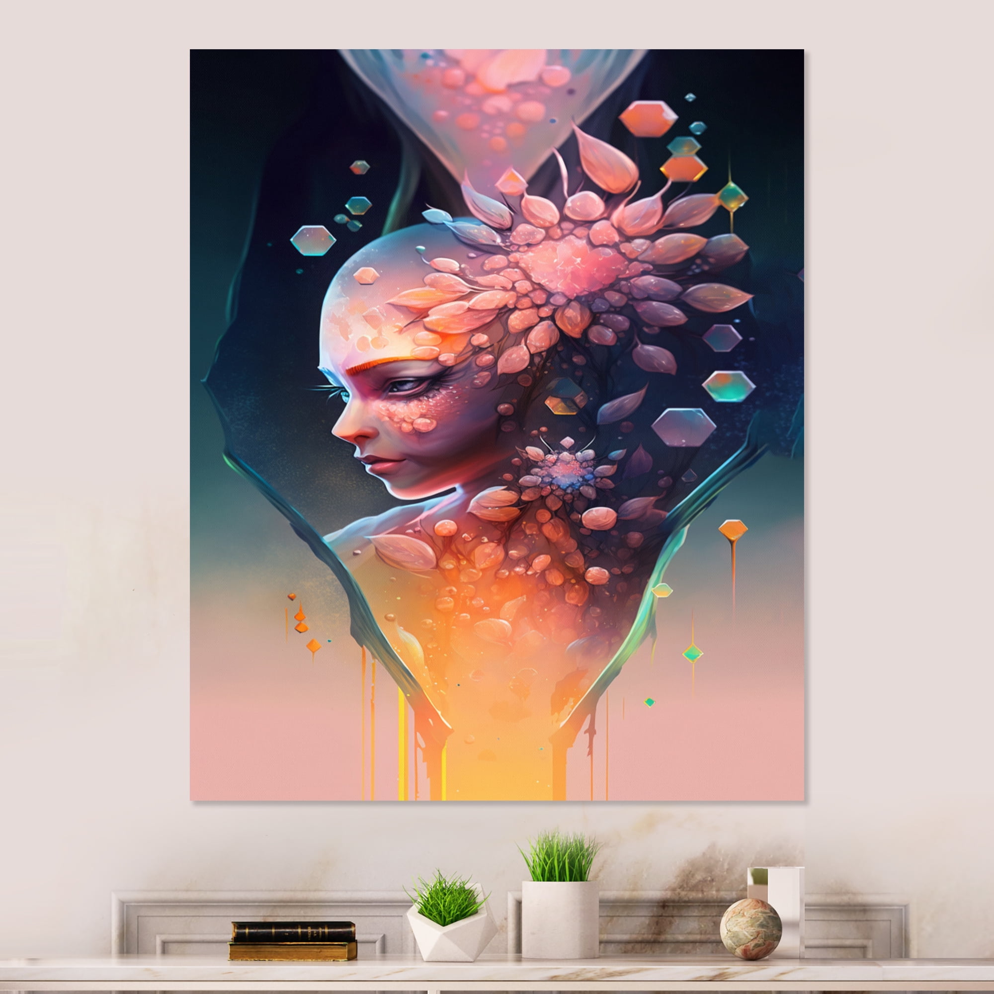 Designart Portrait Of Alien I Canvas Wall Art