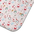 thumbnail image 5 of Pink Christmas Santa and Penguin Pattern Dish Drying Mat for Kitchen 1 Pack, Ultra Absorbent Microfiber Dishes Drainer Mats,16x18in(41x46cm), 5 of 6