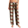 thumbnail image 2 of SAATLERI Christmas Pajama Pants Women Cute Funny Xmas Print Lounge Pants Comfy Wide Leg Pajama Bottom Drawstring Sleepwear Trouser Pants, 2 of 7
