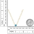 thumbnail image 6 of Gem Stone King 14K Yellow Gold Swiss Blue Topaz Pendant Necklace for Women | 1.20 Cttw | Gemstone November Birthstone | Round 6.5MM | With 18 inch Chain, 6 of 6