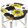 thumbnail image 3 of Daiia Sunflowers Country Stool Covers Round,Round Bar Stool Covers Waterproof Bar Chair Covers Washable Stool Cushion Slipcover for 12-14 Inch Chair-13 inch, 3 of 7