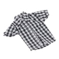 thumbnail image 4 of Ropa en miniatura hecha a mano figura de acción ropa de muñeca 1/12 ropa de figura masculina En blanco y negro perfke figura camisa, 4 of 9