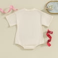 thumbnail image 3 of Bagilaanoe Newborn Baby Girl Boy Rompers Letter Embroidery Short Sleeve Bodysuits 3M 6M 12M 18M Infant Casual One Piece Short Jumpsuit, 3 of 7