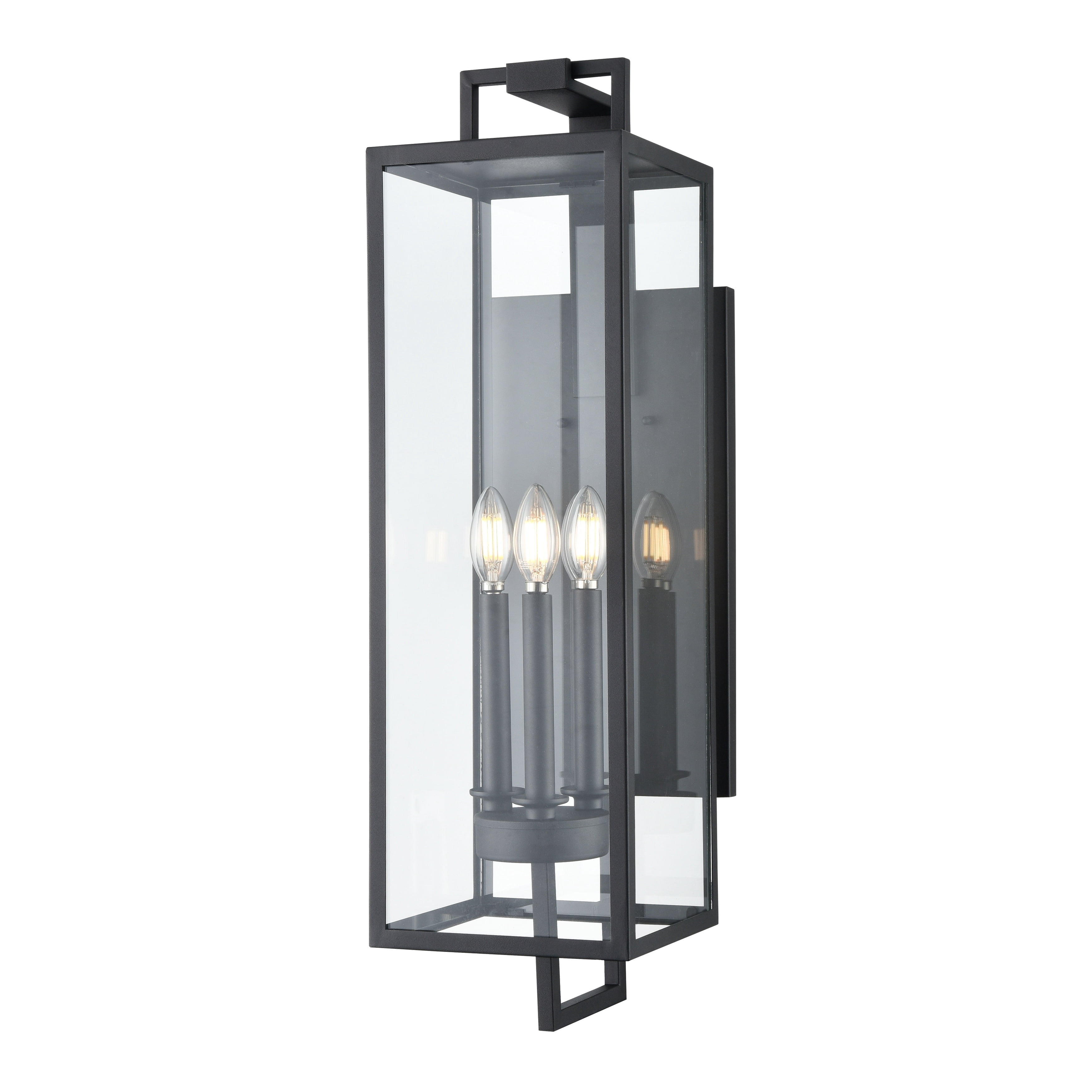 Millennium Lighting  Lamont 1 Light Outdoor Wall Sconce in Textured Black 28.5  Inch