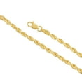 thumbnail image 2 of 10K Yellow Gold Diamond Cut Rope Chain Necklace â€“ Measures 28 Inches Length x 3mm Thickness, 2 of 7