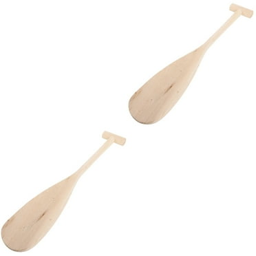 Eease 2pcs Wood Oar Kids Boats Paddle Comfort Canoes Paddle Wood Paddle for Canoes