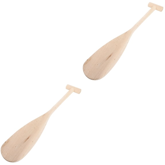Eease 2pcs Wood Oar Kids Boats Paddle Comfort Canoes Paddle Wood Paddle for Canoes