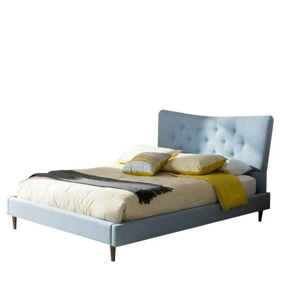 Hawthorne Collections King Platform Bed in Light Blue