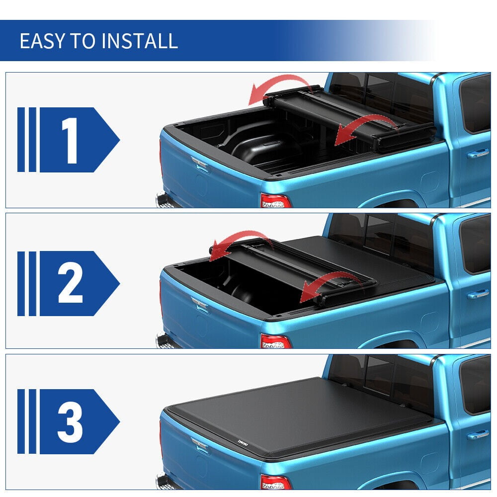 RVNI 8 ft Bed Soft Tri-fold Truck Tonneau Cover for 1999-2023 2024 Ford F250 F350 F-250 F-350 Superduty