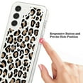 thumbnail image 6 of Feishell Case For Samsung S22 Cute Leopard Print Pattern Soft TPU Rubber Bumper Shockproof Anti-Scratch Slim Phone Cover Support Wireless Charging For Samsung Galaxy S22, Black+Pink, 6 of 8
