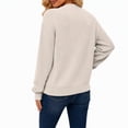 thumbnail image 3 of Women's Bomber Jacket Zip Up Knit Baseball Coat Long Sleeve Loose Fit Casual Jacket with Pockets Soft Stretchy Outerwear for Fall Spring Daily Wear, 3 of 7