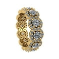 thumbnail image 3 of 4.25Ct Round Natural Diamond Circle Halo Anniversary Wedding Eternity Band Ring 14k Gold GH SI1, 3 of 3