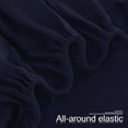 thumbnail image 3 of Unique Bargains Brushed Microfiber Fitted Sheet Bed Cover Navy Blue Queen, 3 of 5