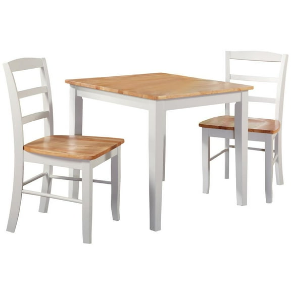 30" x 30" Dining Table with 2 Ladderback Chairs