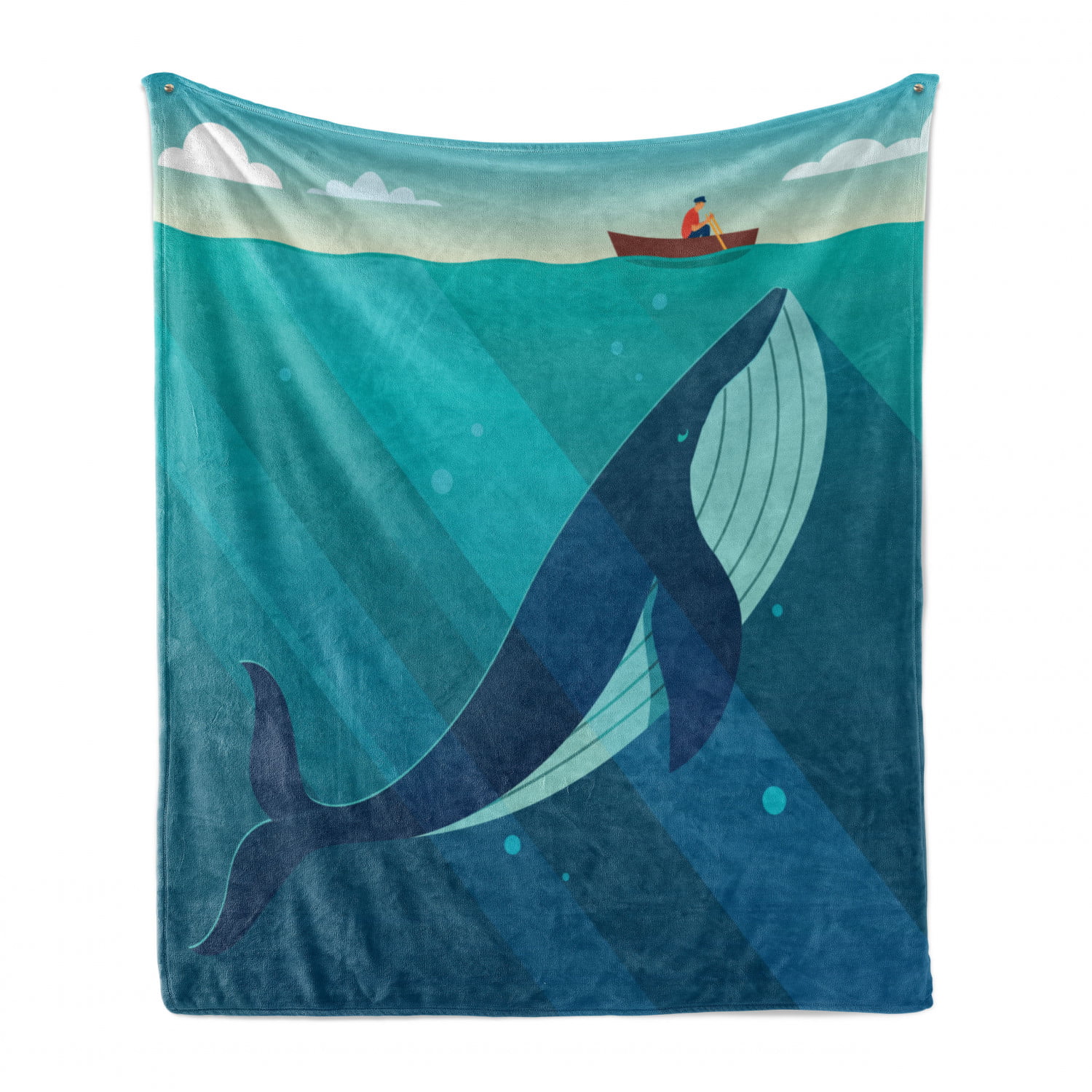Ambesonne Turtle Soft Flannel Fleece Throw Blanket Underwater Sea Animal on Coral Reef in Red Sea Egypt Amphibian Exotic Nature Brown Coconut Aqua 50 x 60 Cozy Plush for Indoor and Outdoor Use
