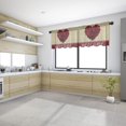 thumbnail image 4 of Sheer Valance Curtains for Kitchen Living Room Decor, Happy Valentine''s Day Red Rose Loving Heart Semi Sheer Curtain Voile Valance Rod Pocket Window Treatment Short Curtain Panel 54"x18", 4 of 6