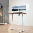 thumbnail image 2 of VIVO White Manual Height Adjustable Stand Up Desk Frame Crank System, 2 of 7