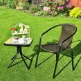 thumbnail image 3 of Gymax 6PCS Patio Rattan Dining Chair Outdoor Stackable Armchair Yard Garden Black, 3 of 10