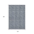 thumbnail image 3 of HomeRoots 655036 10 x 14 ft. Blue & Gray Floral Transitional Washable Machine Made Rectangle Area Rug with UV Protection, 3 of 8