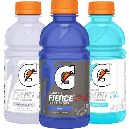 Gatorade Fierce Thirst Quencher Sports Drink  Variety Pack  12 oz Bottles  24 Count