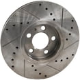 thumbnail image 3 of New Cross-drilled and Slotted Brake Disc Compatible With Volkswagen Jetta GLI 6 Cyl 2.8L Jetta GLS 6 Cyl 2.8L Beetle GLS 4 Cyl 1.8L 1999-2010 By 19911 19996 34168 96806 117201, 3 of 8