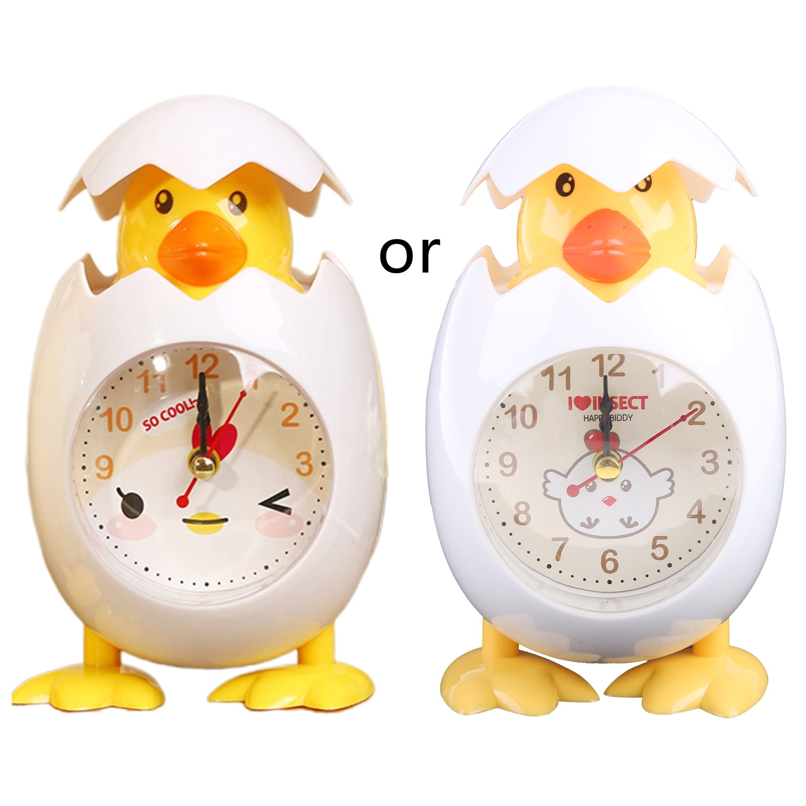 JUNTEX Cartoon Cute Alarm Clock Chicken Duck Egg Shell Shape Quartz