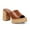 Brown, variant on XYD Women Espadrilles Platform Sandals Open Toe Chunky Block Heel Mules Fashion Summer Beach Shoes Size 5 Green