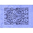 thumbnail image 1 of Ahgly Company Indoor Rectangle Abstract Blue Modern Area Rugs, 2' x 4', 1 of 4
