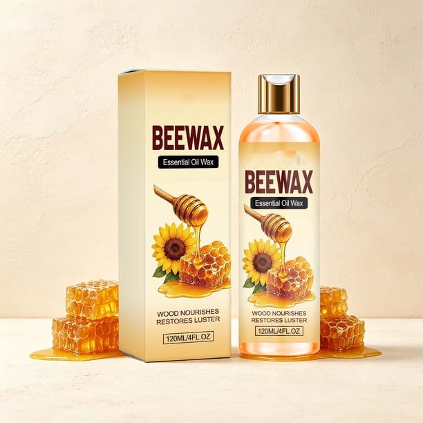 120ml Cera de Abeja Natural para el Cuidado y Restauración de Muebles, Nutriendo y Protegiendo Todas las Superficies de Madera