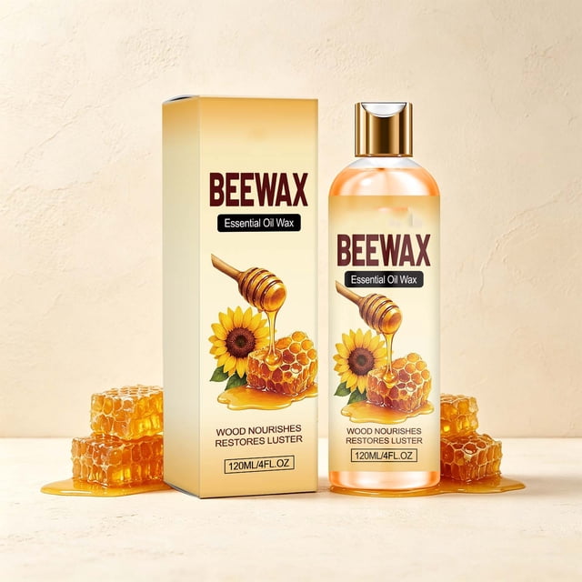 120ml Cera de Abeja Natural para el Cuidado y Restauración de Muebles, Nutriendo y Protegiendo Todas las Superficies de Madera