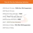thumbnail image 2 of Max Advanced Brakes - Brake Kit for 2006 2007 Buick Terraza Saturn 2006-2009 Chevy Uplander Pontiac Montana Front and Rear Replacement Geomet Coated Disc Brake Rotors and Ceramic Brake Pads, 2 of 9