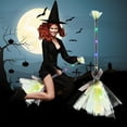 thumbnail image 6 of Sunshinehomely Halloween Witch Broom with Led Light, Halloween Witch Broom Fall Decor, Halloween Broomstick, halloween Dancing Broom, Halloween Decoration Witches Broom for Kids Adult, 6 of 7