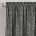 thumbnail image 2 of PowerSellerUSA 2-Pack Geometric Window Curtain Panels Contemporary Diamond Clipped Pattern for Livingroom or Bedroom, Rod Pocket Top, 42" W x 84" L, Panel, 2 of 4