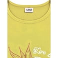 thumbnail image 3 of MAWCLOS Ladies Tops Sunflower Print T Shirt Short Sleeve Tee Fashion Work Crew Neck Top Yellow XL, 3 of 3