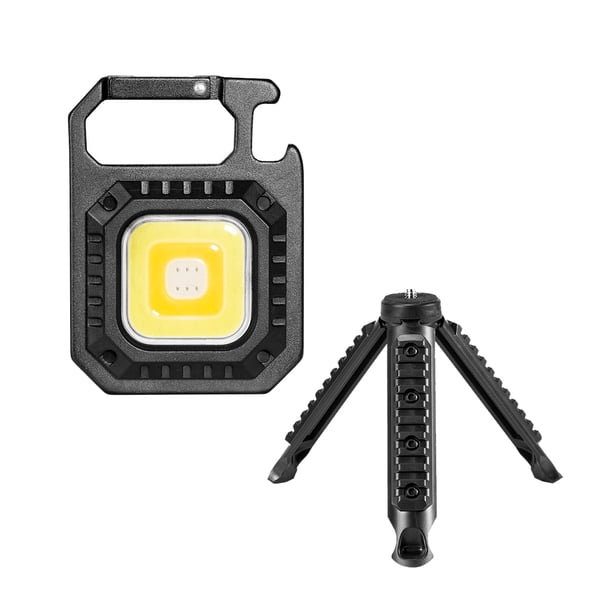 Yuarrent Mini linterna de alto brillo, llavero para mochilero, lámpara de llavero recargable, equipo para exteriores, suministros de Escalada