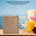 thumbnail image 6 of Moontgen Burlap Tote Bags Blank Jute Beach Handbag Gift Bags with Handle (Vertical), 6 of 9