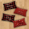 thumbnail image 4 of Happy Valentines Day Pillow Covers 12x20 Set of 4 Red Love Heart Throw Pillow Covers Home Outdoor Sofa Couch Cushion Covers Wedding Anniversary Pillow Covers Pillow Cases(12Inches), 4 of 6