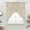Light Brown, variant on Boho Moroccan Swag Curtains for Kitchen/Bedroom/Living Room, Vintage Morocco Quatrefoil Geometric Scalloped Curtains 63 Inch Long, Rod Pocket Window Swag Topper Curtains Valances 2 Panels Set 36"x63"