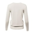 thumbnail image 2 of FashionOutfit Women's Basic Solid V-Neck Button Closure Long Sleeves Sweater Cardigan, 2 of 6