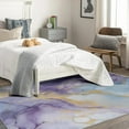thumbnail image 4 of Marble Rugs for Living Room - Washable Rugs Marble Rug & Home Decor, 3x5 Area Rug, Purple and Gold Rugs for Entryway, Non Slip Low Pile Small Indoor Door Mat, Modern Luxury Abstract Carpet, 4 of 7