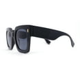 thumbnail image 3 of Womens Trendy Pop Color Hipster Boyfriend Thick Horn Rim Sunglasses Shiny Black - Black, 3 of 4