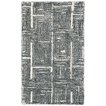 SAFAVIEH Metro Fulton Distressed Area Rug, Black/Ivory, 4' x 6'