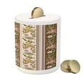 thumbnail image 3 of Orient Piggy Bank, Middle Eastern Persian Floral Pattern with Paisley Leaves Boho Art Print, Ceramic Coin Bank Money Box for Cash Saving, 3.6" X 3.2", Multicolor, by Ambesonne, 3 of 4