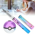 thumbnail image 4 of Stainless Steel Fountain Pen, Special Base Design Convenient To Use Multifunction Long Service Life Iridium Fine Nib Pens Set  For School For Home For Students Purple, 4 of 8