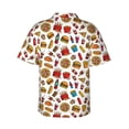 thumbnail image 3 of Balery Hot Dog Pizza Print Men's Hawaiian Shirts Short Sleeve Beach Shirt Relaxed Fit Vacation Button Down Shirts-3X-Large, 3 of 9